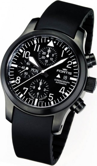 Fortis B-42 Flieger Black Chronograph